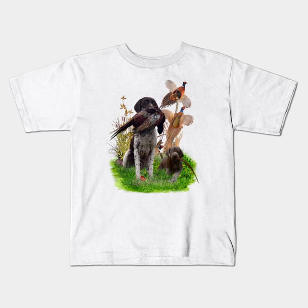 German Shorthaired Pointer (GSP) Kids T-Shirt by German Wirehaired Pointer 